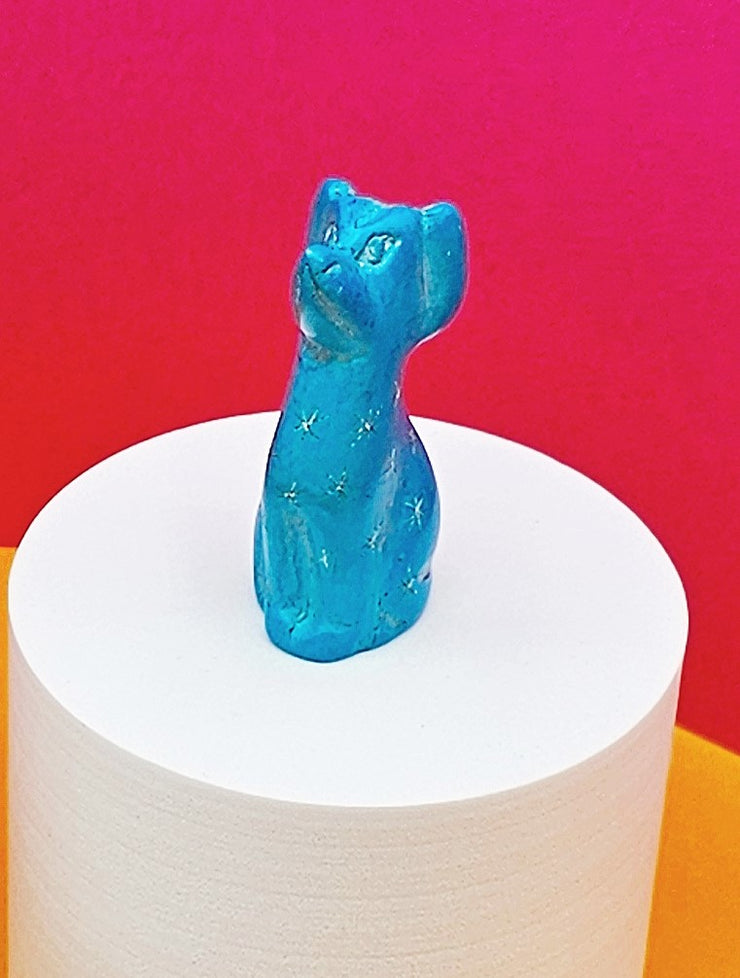 Soapstone Dog Light Blue