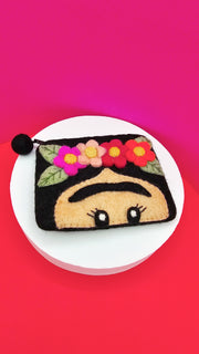 Frida Kahlo Felt Coin Purse