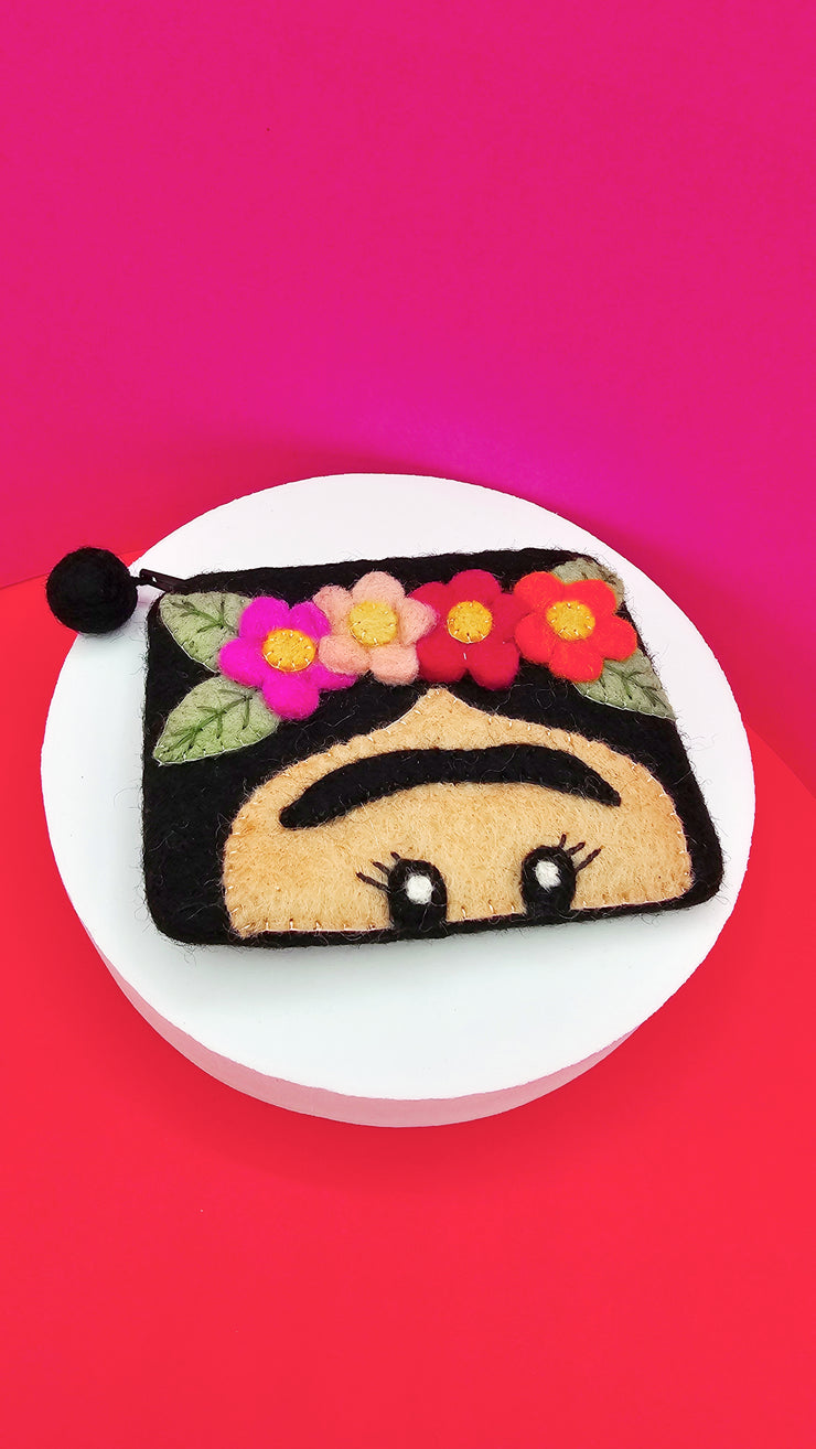 Frida Kahlo Felt Coin Purse