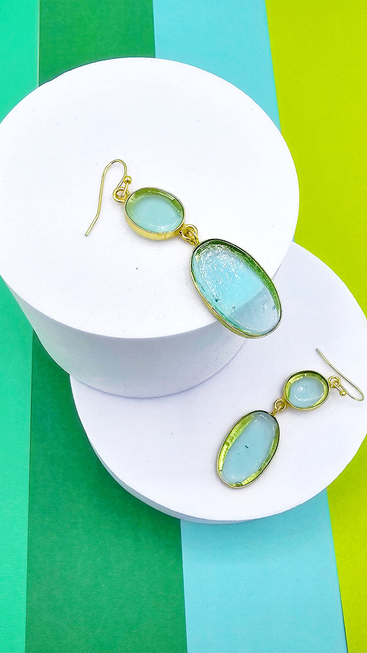 Ginny Vintage Window Pane Earrings
