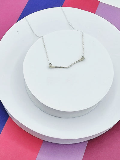 Lilian Sterling Silver Chevron Necklace