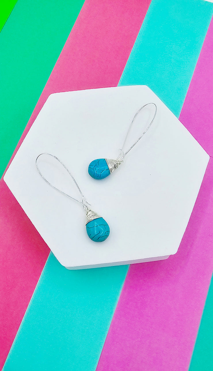 Matika Turquoise Dangle Earrings