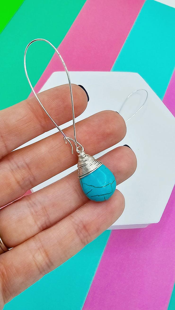 Matika Turquoise Dangle Earrings