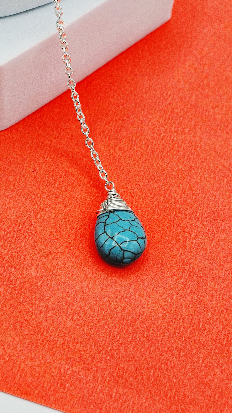 Matika Turquoise Lariat Necklace