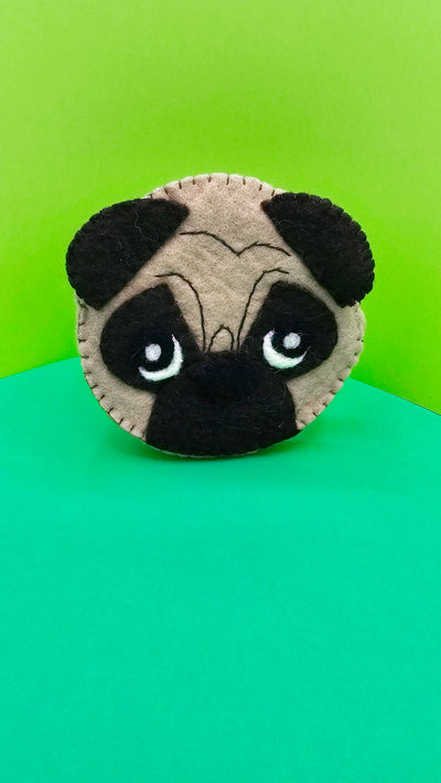 Pug Felt Coin Purse