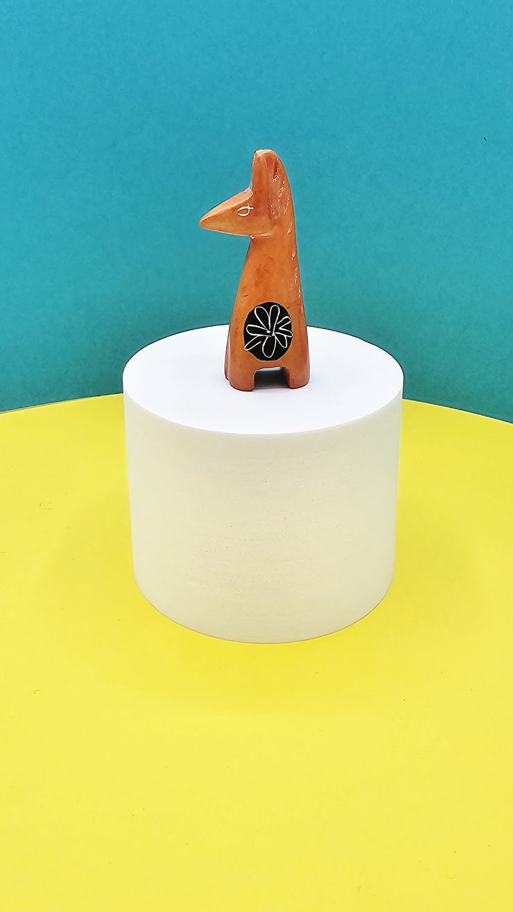 Soapstone Giraffe Burnt Orange