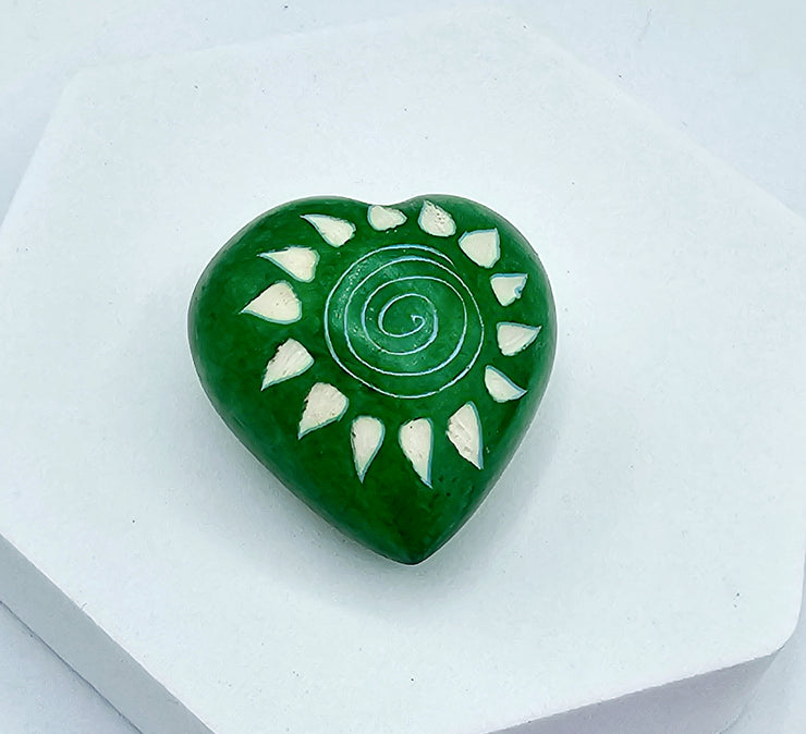 Soapstone Heart Designs Dark Green