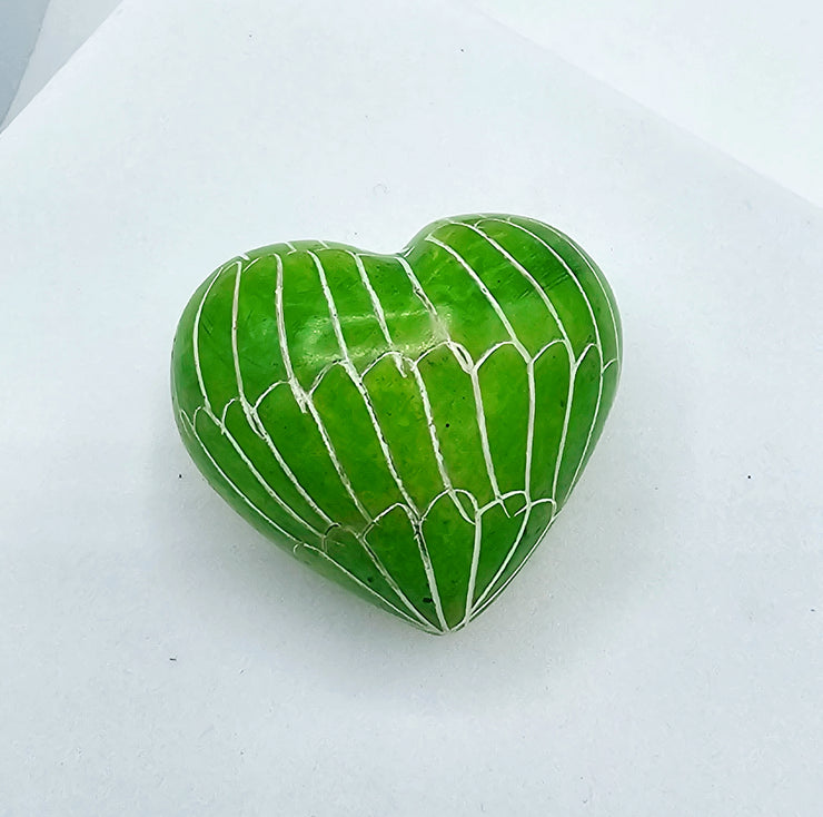 Soapstone Heart Designs Light Green
