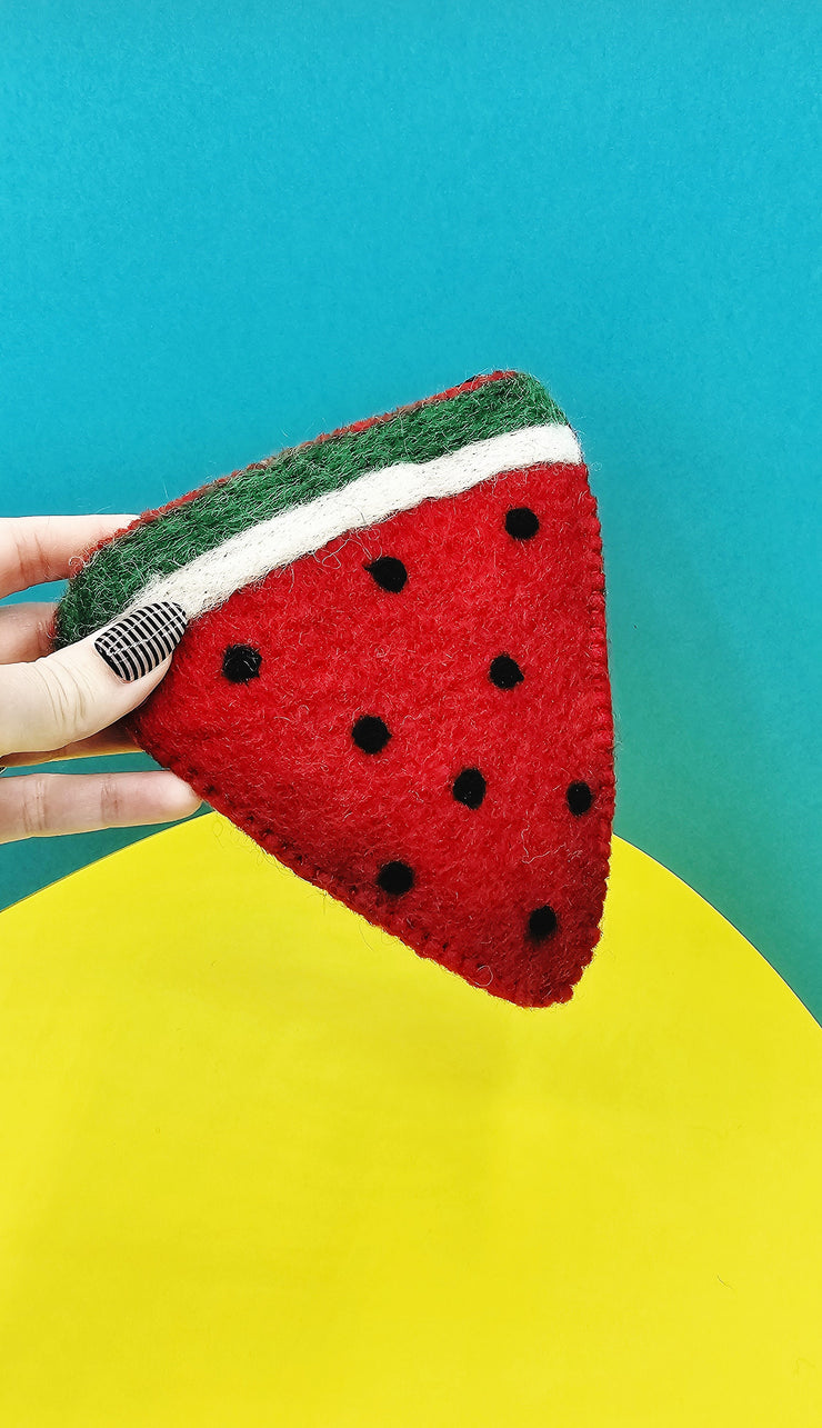 Watermelon Felt Coin Purse