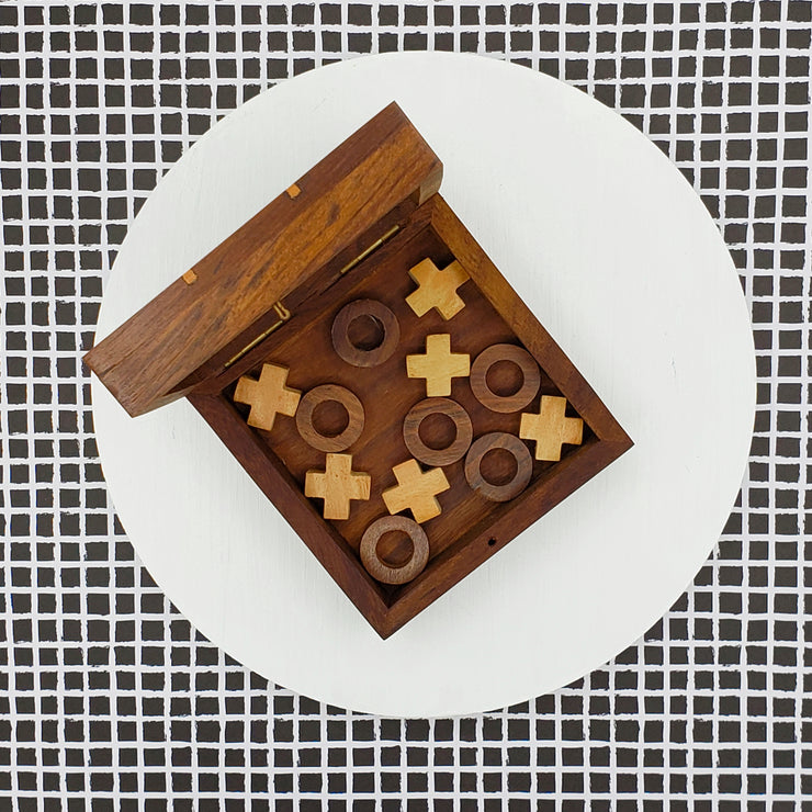 Hand-carved Tic Tac Toe Game