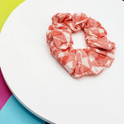 Mary Hair Scrunchie Red and White